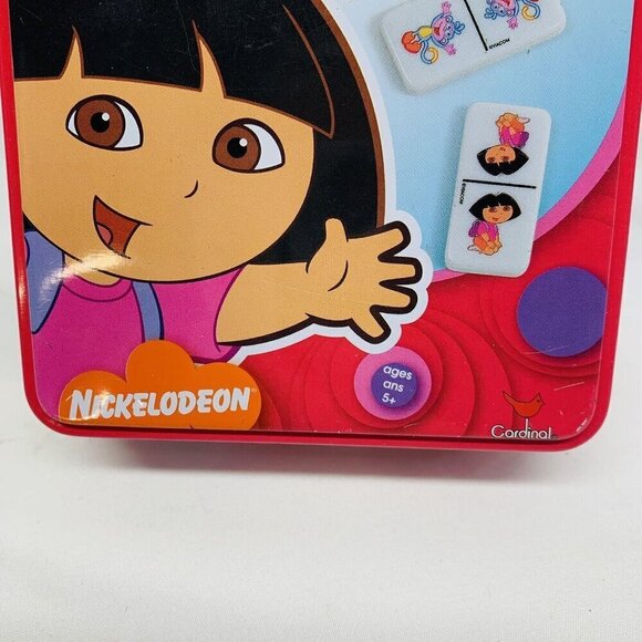 DORA THE EXPLORER 28 DOMINOES NICK JR KIDS CHILDREN'S CARDINAL 2005 COLLECTIBLE - Picture 3 of 5